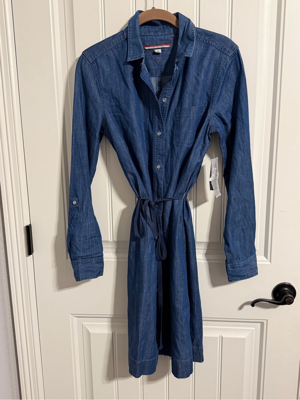 Tommy Hilfiger NEW Denim Button-Up Long Sleeve Dress. Size S